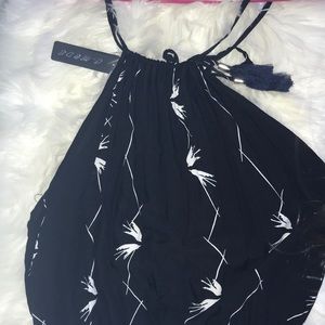 Junior’s black and white romper.